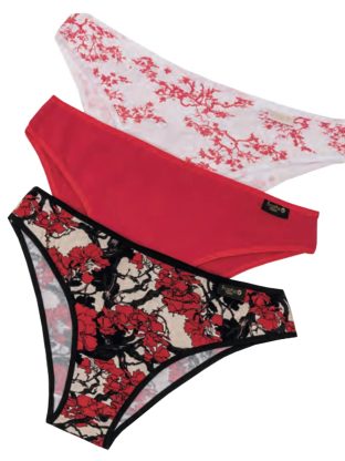 PACK X 3 DE VEDETINA ESPECIAL DE ALGODÓN Y LYCRA ESTAMPADO JAPAN FRASHE - Cod 5008E
