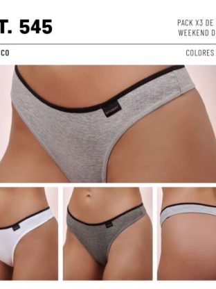PACK X 3 DE TANGA DE MORLEY  FRASHE - Cod 544