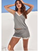 PIJAMA MUSCULOSA  Y SHORT. MODAL SOFT GEORGETTE - Cod 435