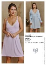 CAMISÓN MATERNAL CON MAÑANITA DE ALGODÓN GEORGETTE - Cod 821