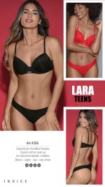 CONJUNTO MICROFIBRA FANTASÍA. CORPIÑO SOFT SIN PUSH UP, DIJE PERSONALIZADO. COLALESS. LARA - Cod 4356