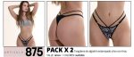 PACK X 2 TANGALESS DE ALGODÓN CON TIRAS SEXY LALI - Cod 875