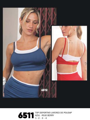 TOP DEPORTIVO LAYERED DE POLISAP SHEDYL - Cod 6511