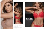CONJUNTO DE PUNTILLA. CORPIÑO PUSH UP SOFT CON DIJE ROMBOIDE STRASS. TANGALESS. SIGRY - Cod 1981