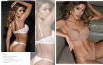 CONJUNTO DE MORLEY Y PUNTILLA. CORPIÑO PUSH UP SOFT CON DIJE PERSONALIZADO. TANGALESS CON PASADOR STRASS. SIGRY - Cod 5836