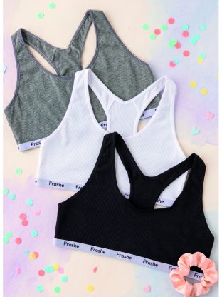 PACK X3 DE TOP DEPORTIVO DE MORLEY CON ELÁSTICO PERSONALIZADO FRASHE KIDS - Cod 9009