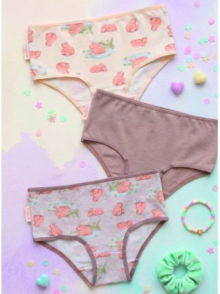 PACK X3 DE BOMBACHA DE NENA ESTAMPA KAPIBARA FRASHE KIDS - Cod 9016
