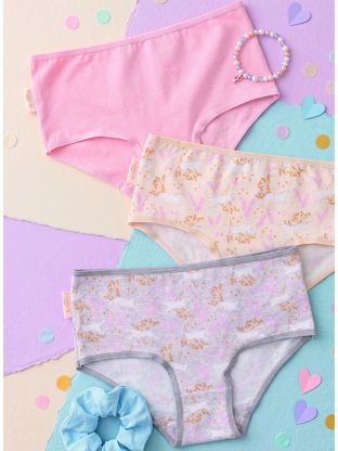 PACK X3 DE BOMBACHA DE NENA ESTAMPA UNICORNIO FRASHE KIDS - Cod 9019
