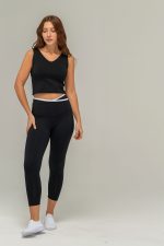 CALZA CAPRI CINTURA CRUZADA BITONO DE POLISAP SHEDYL - Cod 6528