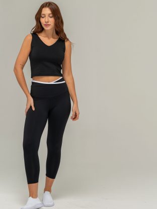 CALZA CAPRI CINTURA CRUZADA BITONO DE POLISAP SHEDYL - Cod 6528
